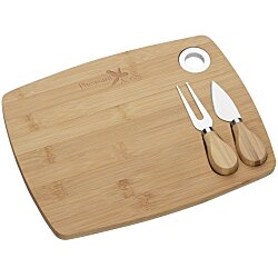 Lade 3-Piece Bamboo Cheese Set
