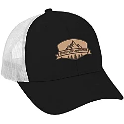 Structured Cotton Twill Trucker Cap - Laser Engraved Patch