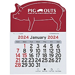 Peel-N-Stick Calendar - Pig