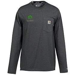 Carhartt Force Long Sleeve Pocket T-Shirt - Embroidered