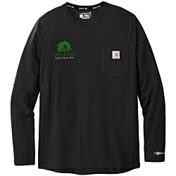 Carhartt Force Long Sleeve Pocket T-Shirt - Embroidered