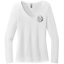 Optimal Tri-Blend Long Sleeve V-Neck T-Shirt - Ladies'