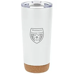 Austin Vacuum Tumbler with Cork Bottom - 20 oz. - Laser Engraved