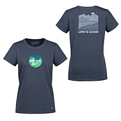 Life is Good Crusher Tee - Ladies' - Full Color - Colors - Mountains