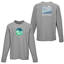 Life is Good Crusher Long Sleeve Tee - Men's - Full Color - Mountains
