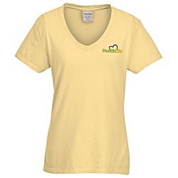 ComfortWash Garment-Dyed V-Neck T-Shirt - Ladies' - Embroidered