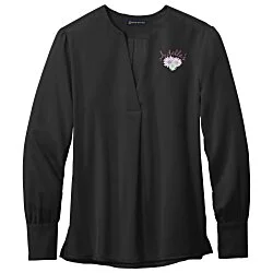 Brooks Brothers Open Neck Satin Blouse - Ladies'