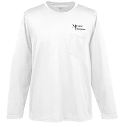 Harriton Charge Snag and Soil Protect Long Sleeve Pocket T-Shirt