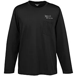 Harriton Charge Snag and Soil Protect Long Sleeve Pocket T-Shirt