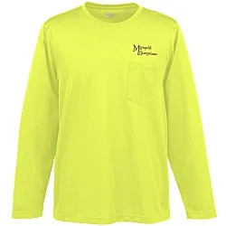 Harriton Charge Snag and Soil Protect Long Sleeve Pocket T-Shirt