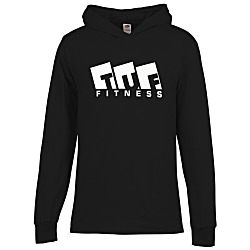 Fruit of the Loom Long Sleeve Hooded 100% Cotton T-Shirt