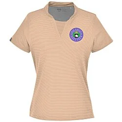 Storm Creek Optimist Stripe Interlock V-Neck Polo - Ladies'
