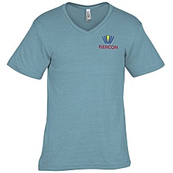 American Apparel Fine Jersey CVC V-Neck T-Shirt - Embroidered
