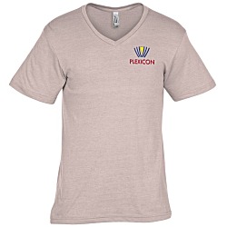 American Apparel Fine Jersey CVC V-Neck T-Shirt - Embroidered