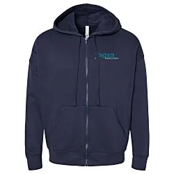 Bella+Canvas Solid Sponge Fleece Full-Zip Hoodie - Embroidered