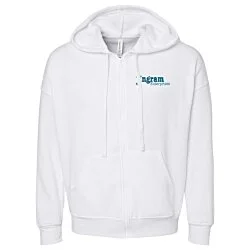 Bella+Canvas Solid Sponge Fleece Full-Zip Hoodie - Embroidered