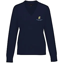 Brooks Brothers Cotton Blend V-Neck Sweater - Ladies'