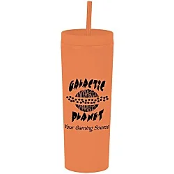 Dash Soft-Touch Acrylic Tumbler with Straw - 17 oz.
