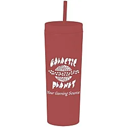 Dash Soft-Touch Acrylic Tumbler with Straw - 17 oz.