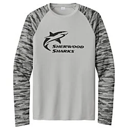Camo Colorblock Long Sleeve T-Shirt