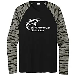 Camo Colorblock Long Sleeve T-Shirt