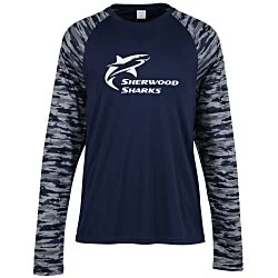 Camo Colorblock Long Sleeve T-Shirt