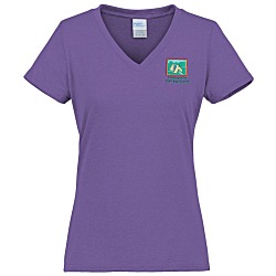 Port & Company Tri-Blend V-Neck T-Shirt - Ladies' - Embroidered