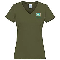 Port & Company Tri-Blend V-Neck T-Shirt - Ladies' - Embroidered