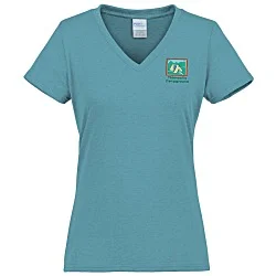 Port & Company Tri-Blend V-Neck T-Shirt - Ladies' - Embroidered