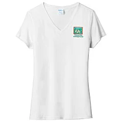 Port & Company Tri-Blend V-Neck T-Shirt - Ladies' - Embroidered