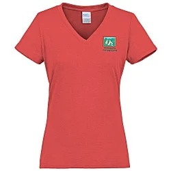 Port & Company Tri-Blend V-Neck T-Shirt - Ladies' - Embroidered