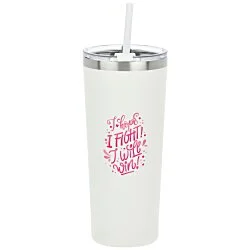 Colma Vacuum Tumbler with Straw - 22 oz. - Full Color