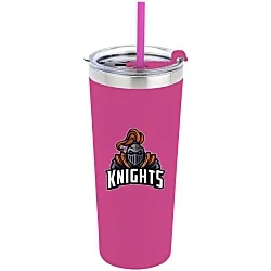 Colma Vacuum Tumbler with Straw - 22 oz. - Colors - Full Color