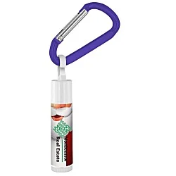 Holiday Lip Balm with Carabiner - Santa - 24 hr