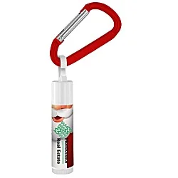 Holiday Lip Balm with Carabiner - Santa - 24 hr