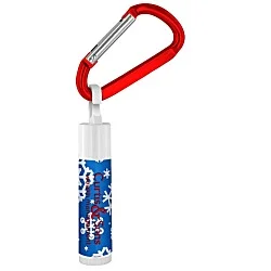 Holiday Lip Balm with Carabiner - Snowflakes - 24 hr