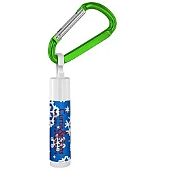 Holiday Lip Balm with Carabiner - Snowflakes - 24 hr