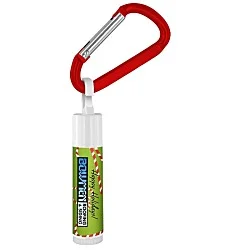 Holiday Lip Balm with Carabiner - Candy Canes - 24 hr