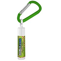 Holiday Lip Balm with Carabiner - Candy Canes - 24 hr