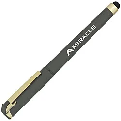 Cali Soft Touch Stylus Gel Pen - Metallic - Matte Gold