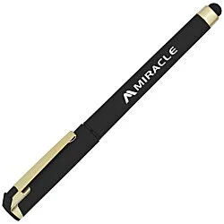 Cali Soft Touch Stylus Gel Pen - Metallic - Matte Gold