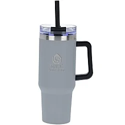 Intrepid Vacuum Mug with Straw - 40 oz. - Laser Engraved