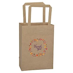 Flat Handle Full Color Paper Bag - 8-1/4" x 6"