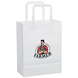 Flat Handle Full Color Paper Bag - 10-1/2" x 8-1/4"