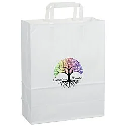 Flat Handle Full Color Paper Bag - 13" x 10"
