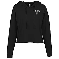 Optimal Tri-Blend Long Sleeve Midi Hooded T-Shirt - Ladies'