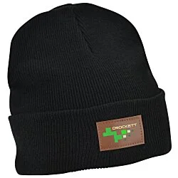 Knit Cuffed Patch Beanie
