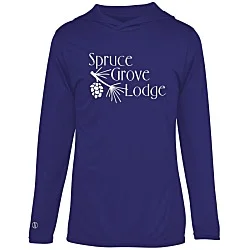 Momentum Solid Long-Sleeve Hooded T-Shirt