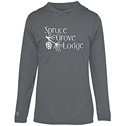Momentum Solid Long-Sleeve Hooded T-Shirt
