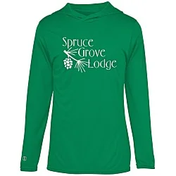 Momentum Solid Long-Sleeve Hooded T-Shirt